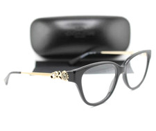NEW COACH HC 6161B 5002 SHINY BLACK/PAIL GOLD TEMPLES EYEGLASSES AUTHENTIC 52-16
