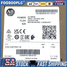 1PC 25B-D4P0N114 Allen Bradley PowerFlex 525 1.5kW 2Hp AC Drive New Sealed 2023
