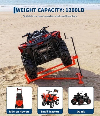 800/1200 Lbs Ride on Lift Jack for Universal Tractor Lawn Mowers Garden Tractors