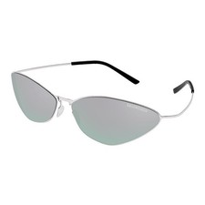 New Balenciaga BB0350S 004 Silver/Silver Mirror 68-16-130 Sunglasses