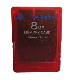 Sony OEM Memory Card 8MB 2 Pack Red / Blue For PlayStation 2 PS2 Very Good 4Z