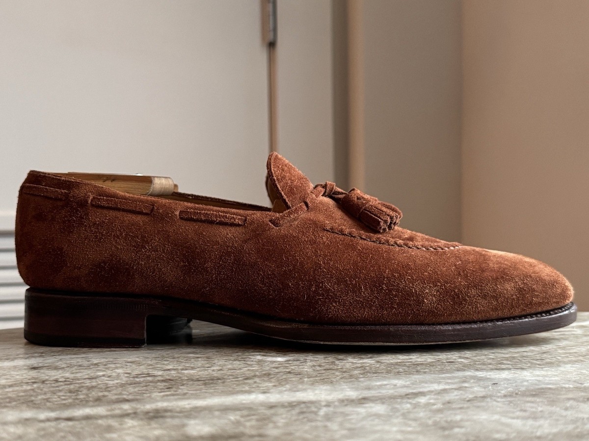 Stefano Bemer Suede tassel loafers moccasins 10 (Eu 43) Dress Shoes moc $2100 stefanobemer_t1327_tasselloafe  main image 4