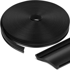 1" RV Trim Molding Insert, 100 FT Heavy Duty TPE x 100FT, Black 