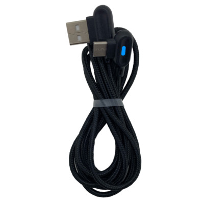 90 Degree Right Angle USB-C to A Cable Charger Type C Cord For Samsung Galaxy