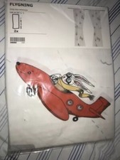 Tende IKEA VOLANTI aereo coniglio volante coniglietto bambini 47 x 98" 2 pannelli nuove con scatola