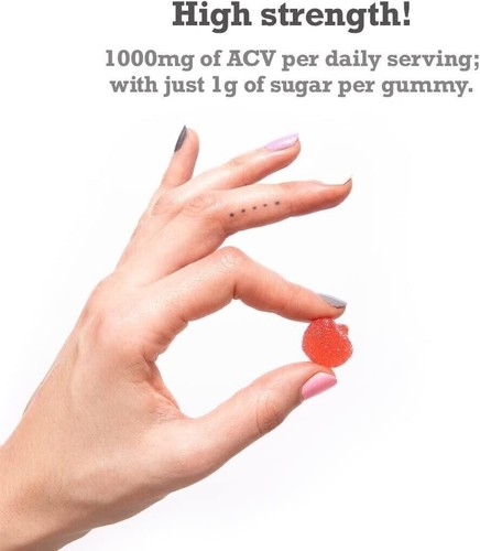 Kostenlose SOUL Apfelessig Gummis | Keto Gewichtsverlust B12 + Folik vegan frei 60 - Bild 5 von 10