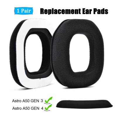 1 Pair Ear Pad Cushion Cover / Headband for Logitech ASTRO Gaming A50 Gen3 Gen4