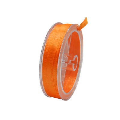 Satin Band orange 6,5 mm 1 Spule = 10 m - Neu