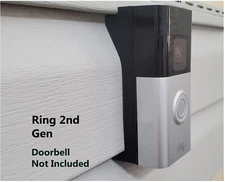Ring 2nd Gen Dutch Lap 4.5 Siding Mounting Bracket Wedge 3D Printed UV Resistant