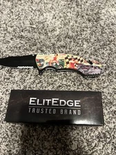 ElitEdge Linerlock Folding Knife 3.75" 440C Garage Themed