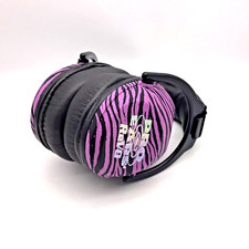 New Pro Ears Ultra Sleek Hearing Protection NRR 26-Ear Muffs Purple Zebra