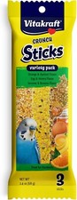 Vitakraft Crunch Sticks Variety Pack Orange Apricot Flavor Egg Honey 2.4 oz