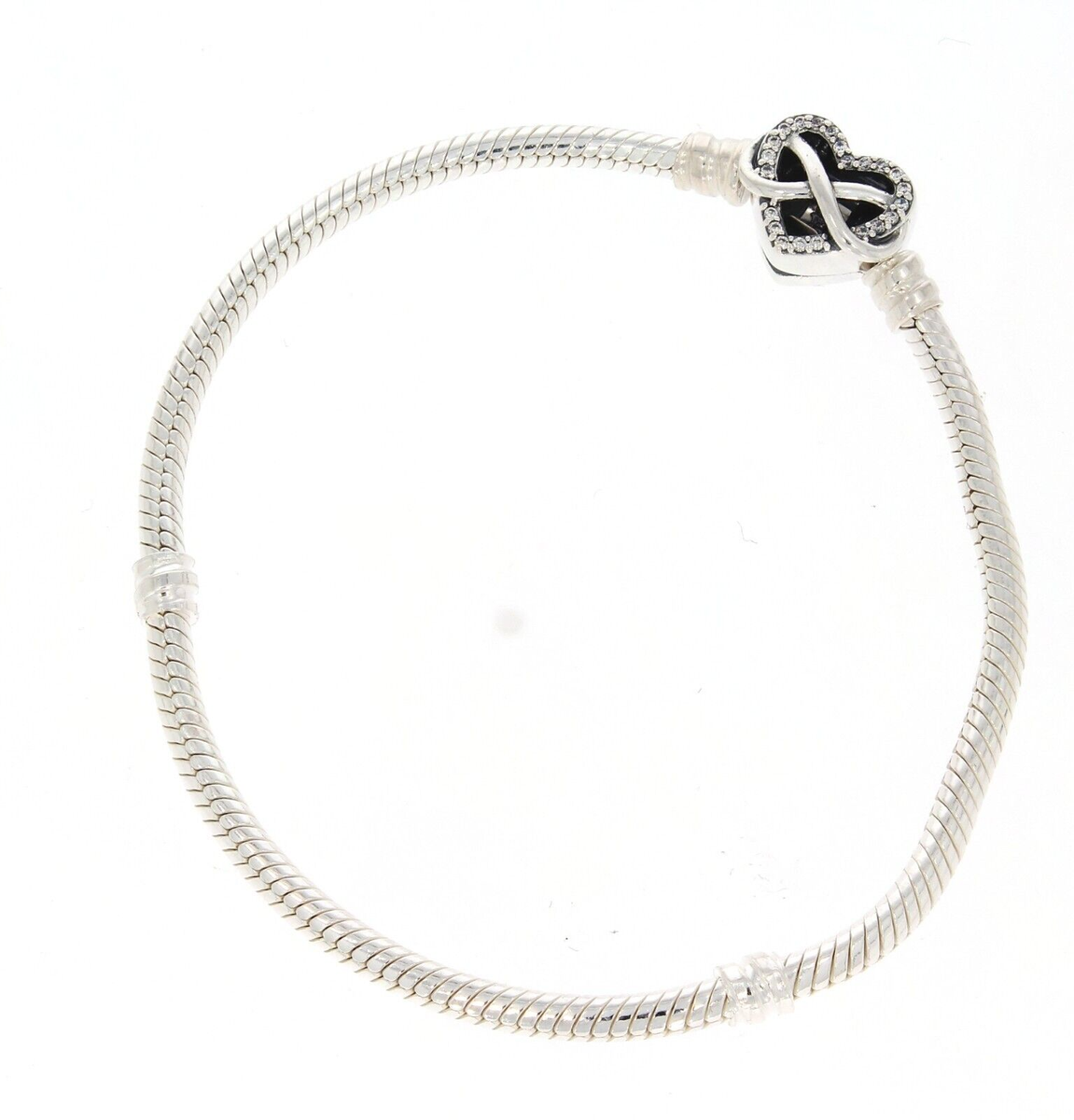 GENUINE PANDORA Moments Sparkling Infinity Heart Snake Chain