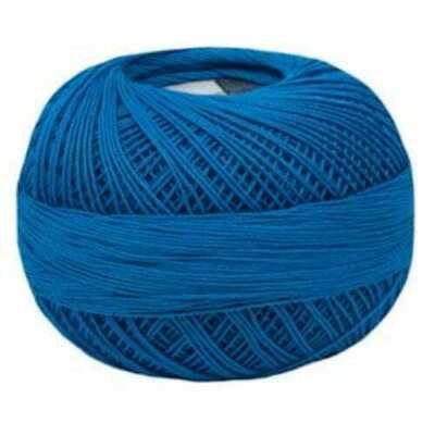 Lizbeth Egyptian Cotton Crochet Thread Size 10 Color 711 Dark Bright Blue