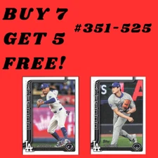 2025 Topps Series 2 Baseball BASE #351-525 You Pick & Complete a Set!