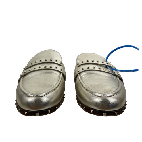 Valentino Garavani Rockstud Metallic Leder Pantoletten Agento Gold Damen Gr. 40,5 - Bild 5 von 13