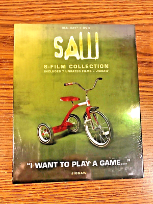 Saw 1 2 3 4 5 6 7 8 Film Collection Blu-Ray + DVD Jigsaw Horror