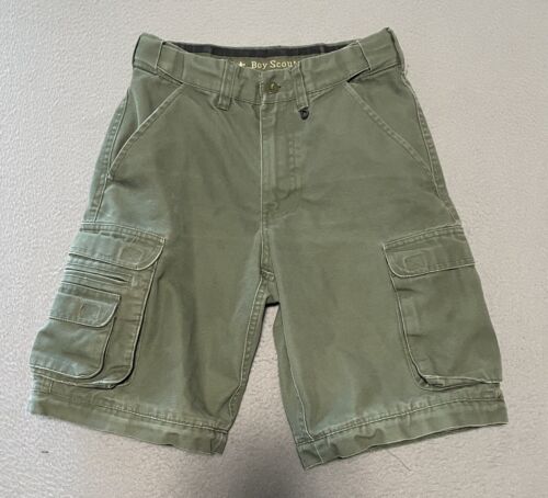 BSA Boy Scout Of America Shorts Youth Size 8 Uniform Canvas Green CARGO Cotton