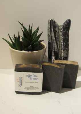 COFFEE BEAN & CACAO - Moisturizing Handmade-Homemade Lard Clay Bar Soap wt. 4oz