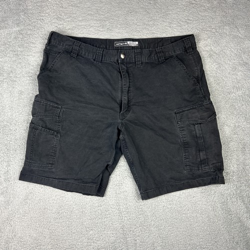 Carhartt Shorts Mens 44 Black Cargo Work Shadow Baggy Relaxed 103542 BLK