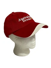 NWOT Australian Dream Kangaroo Cap Strapback Hat Red and White
