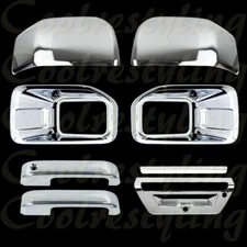15-16 FORD F150 Fog Light 2 Mirror 2 Door Handle 1 Tailgate W/Came Chrome Cover