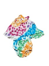 Polo Ralph Lauren Girls Romper Tie Dye Ruffle Pony Logo Size: 6M 