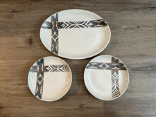 Vintage Wallace China Mid Century 1950’s Southwestern Plate Set Made In USA