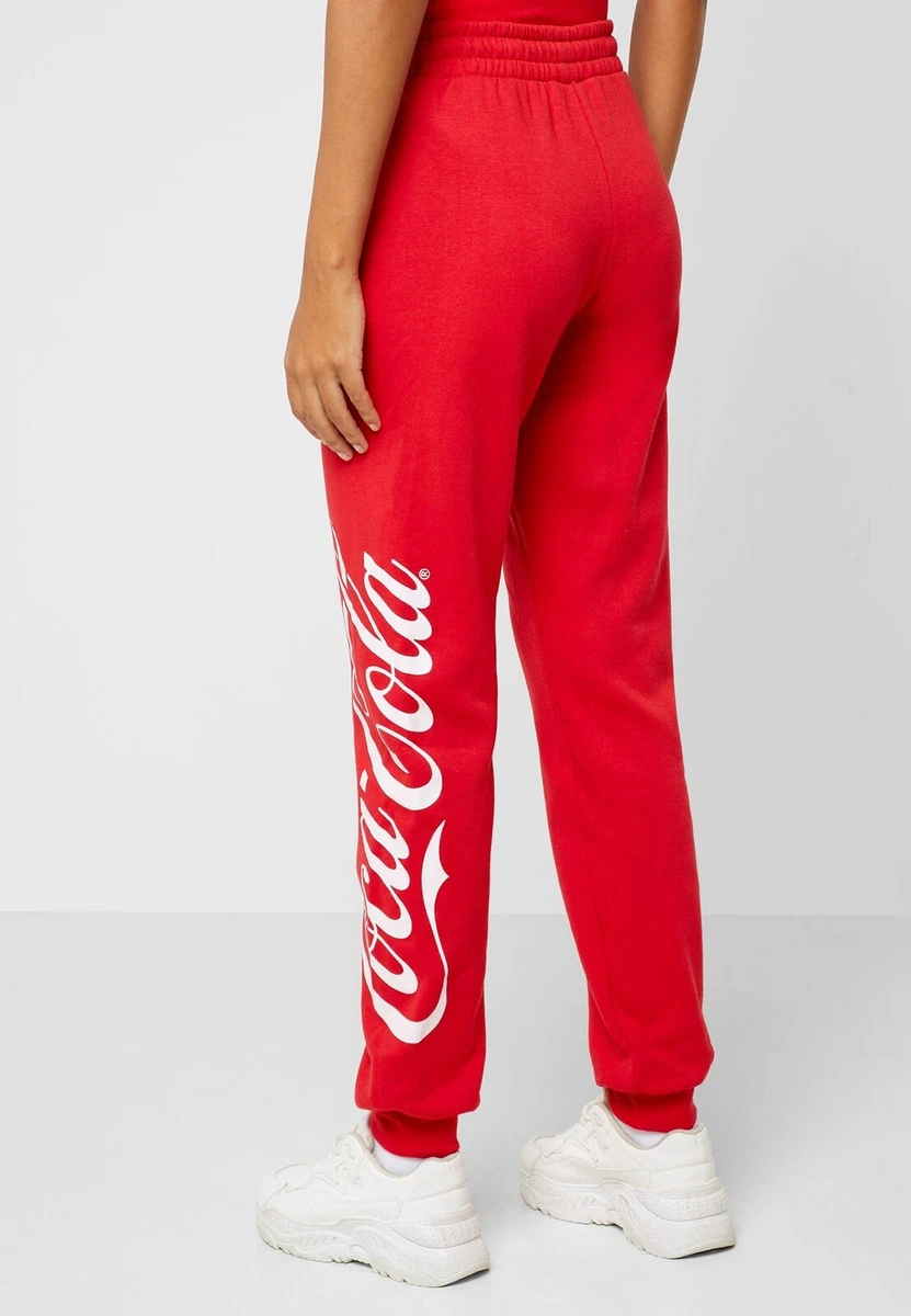 VTG Adult Unisex Coca Cola Classic Logo Lounge Casual Sweatpants Cherry Red  XL