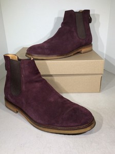 burgundy suede chelsea boots