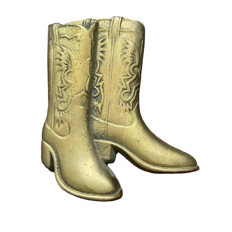 Botas de vaquero vintage 1979 de latón macizo con hebilla de cinturón por Baron Rockabilly Foto 4 de 4