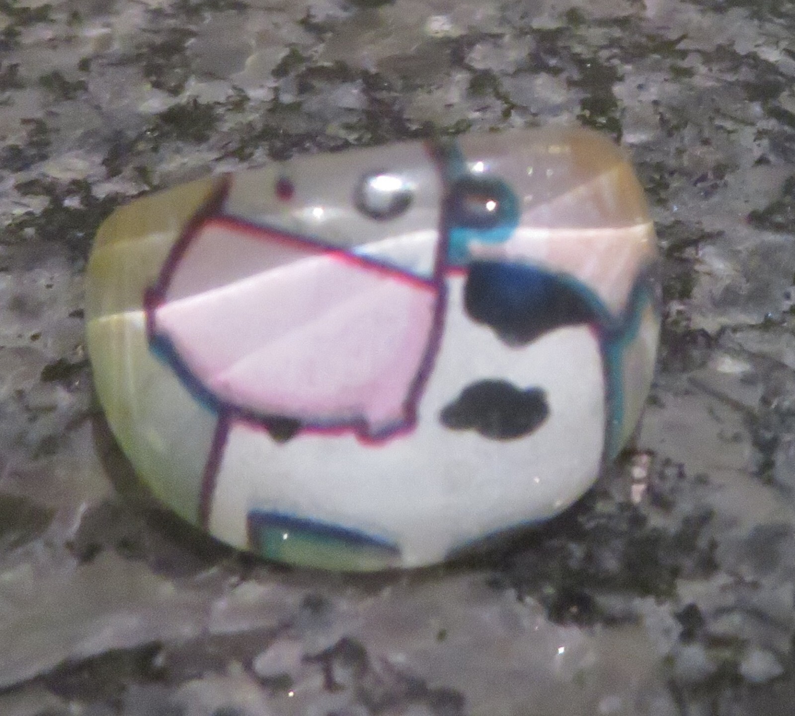 Set of 6 Resin Murano Style Childs Rings Different Colours, Patterns.