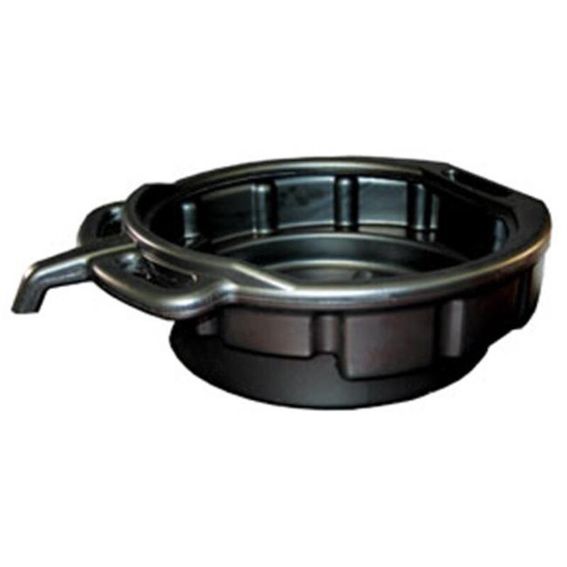 4.5 Gal Oil Drain Pan Catch Container w/ Large Spout Molded Handles Anti-Splash