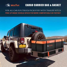 Hitch Mount Cargo Carrier Basket 60"X20"X6" with 16 Cuft. Waterproof Cargo Bag