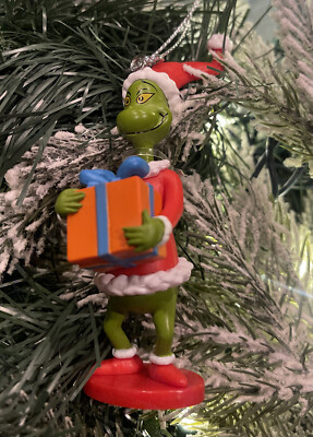 2024 You re A Mean One, Mr Grinch (With Present) Christmas Tree Ornament New