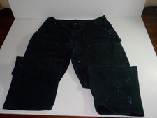 Carhartt Double Knee Pants B136 BLK Original Dungaree Fit 38x30 Paint Splatter