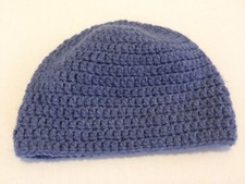 Handmade Knitted Hat - Baby Boy - 0-6 months- Blue-Grey