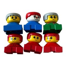 Nice Lot of 6 Vintage Lego Duplo People Minifigures Children
