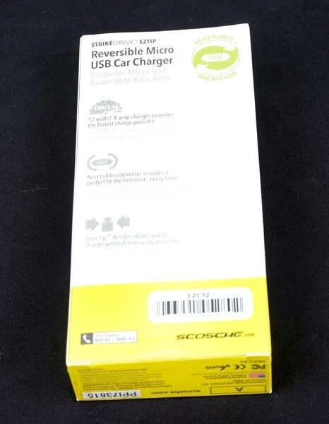 Scosche EZC12 12W Reversible Micro USB Car Charger w/StrikeDrive EZTIP Connector - Image 2 of 3