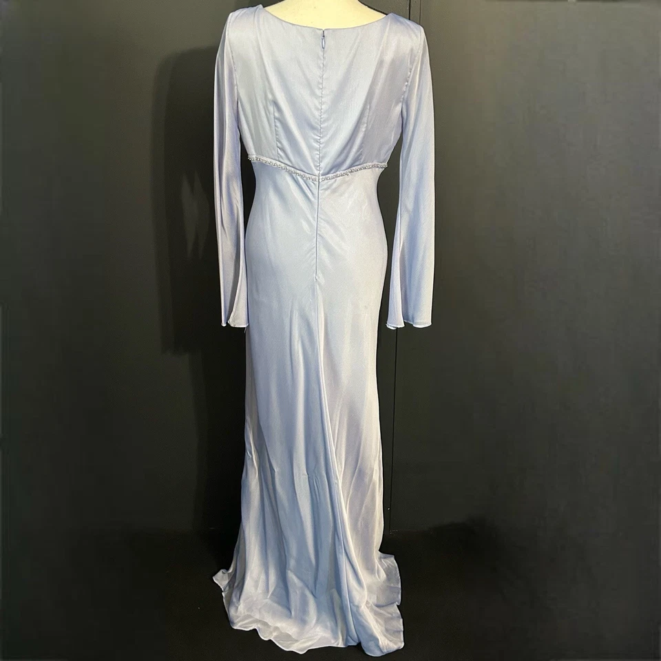 Vestido de Noche Vintage Y2k Años 90 Regencia Imperio Cintura Hada Etéreo 6 Baile de graduación Foto 3 de 4