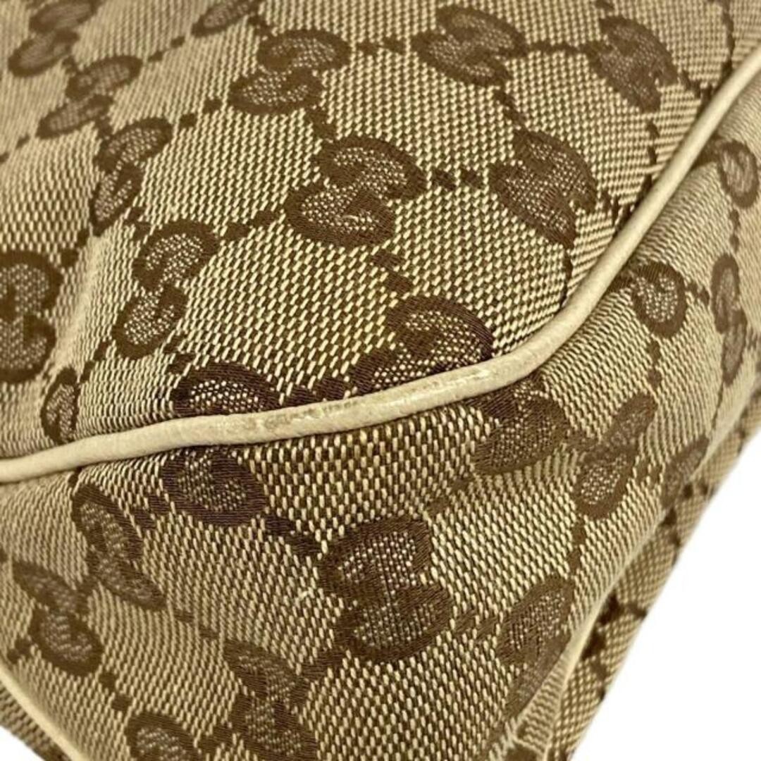 GUCCI Tote Bag GG Pattern Eclipse 121023 Beige Brown Ivory Leather Used thumbnail 8