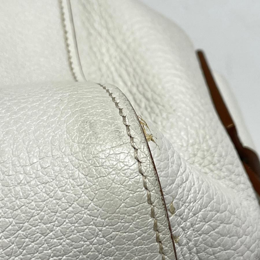 PRADA 2-Way Shoulder Bag Handbag White Leather with Dust Bag G Card #BS1742 thumbnail 3