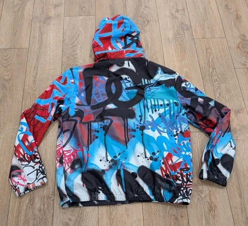 $1695 Mens Dolce Gabbana Allover Graffiti Print Windbreaker Jacket 52 US 42 image 4