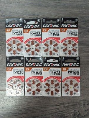 Rayovac Size 312 Hearing Battery 8 Pack Bundle