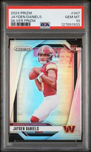 Jayden Daniels 2024 Panini Silver Prizm PSA 10 #347 Commanders RC Rookie
