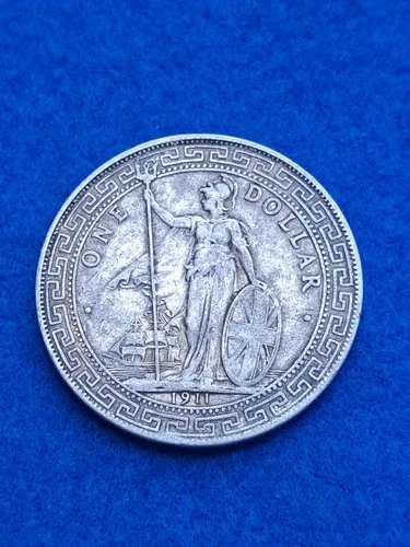 1911 Silver Great Britain Trade Dollar