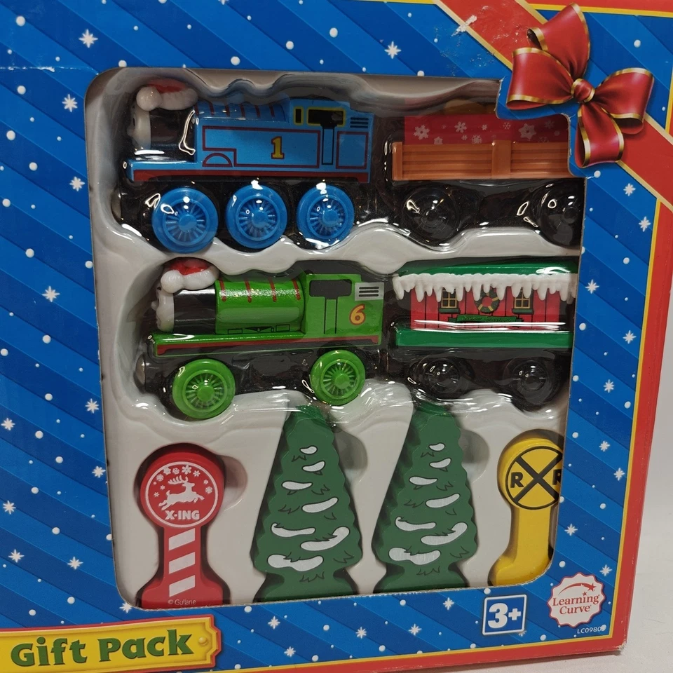 Томас поезд праздник подарок упаковка деревянная коллекционная коробка Перси автомобили деревья знаки - Изображение 2 из 4