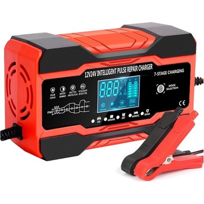 Batterieladegerät 10A 12V 24V vollautomatisch LCD AGM GEL Lithium Auto