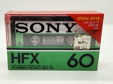 Sony HFX 60 Cassette Doble Paquete + Estuche de Transporte Sellado Nuevo de Lote Antiguo Ultra Raro Hecho en Japón
