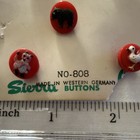 Sierra Vintage children Glass Animals Round Buttons Card Red Made in W Germany — photo 2